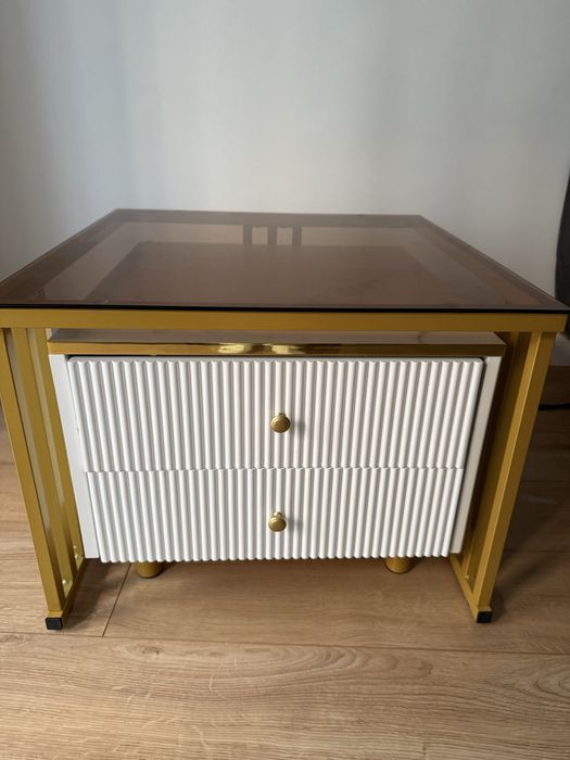 Stylowa szafka nocna / stolik glamour 2w1
