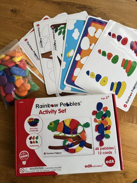 Навчальний набір Edx Education Rainbow Pebbles Activity Set