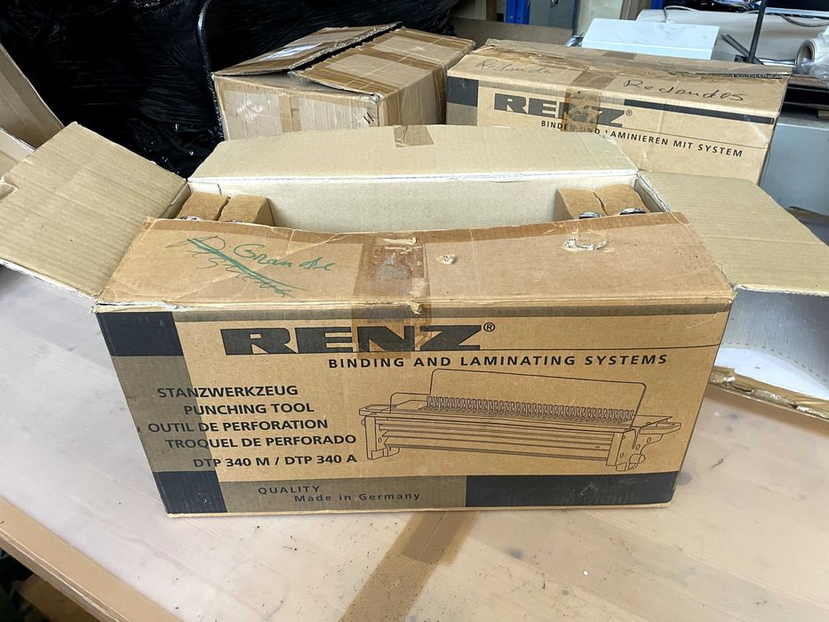 Máq. Encadernar arame RENZ,  Furação e Colocação de RingWire e Espiral  (Set Completo)