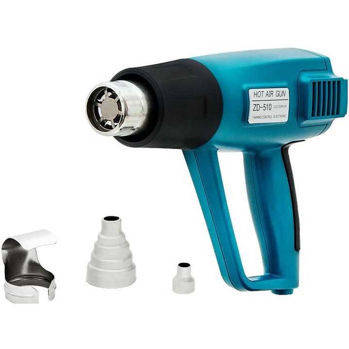 OPALARKA elektryczna 2 biegi 1500W 300 - 650 stopni WYŚWIETLACZ dysze