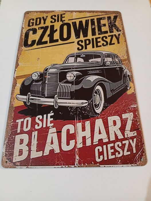 Tablica metalowa do powieszenia Polska Tyskie 30x20 cm