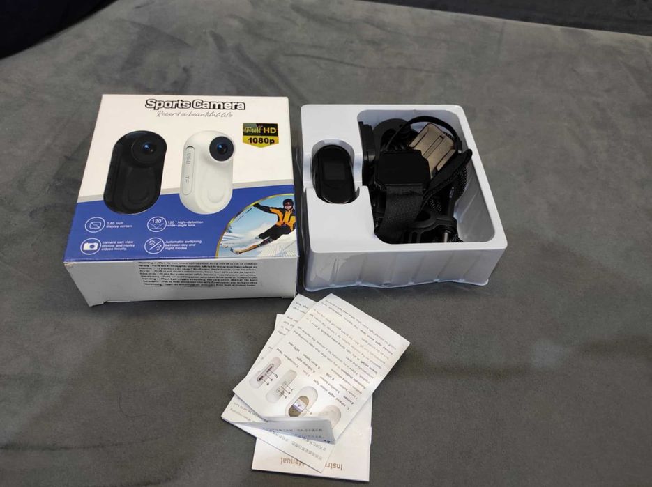 Kapitalna Miniaturowa kamera sportowa Full HD 1080p z uchwytami