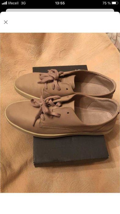 Напівчеревики жіночі ECCO 42 р (натуральна теляча шкіра)