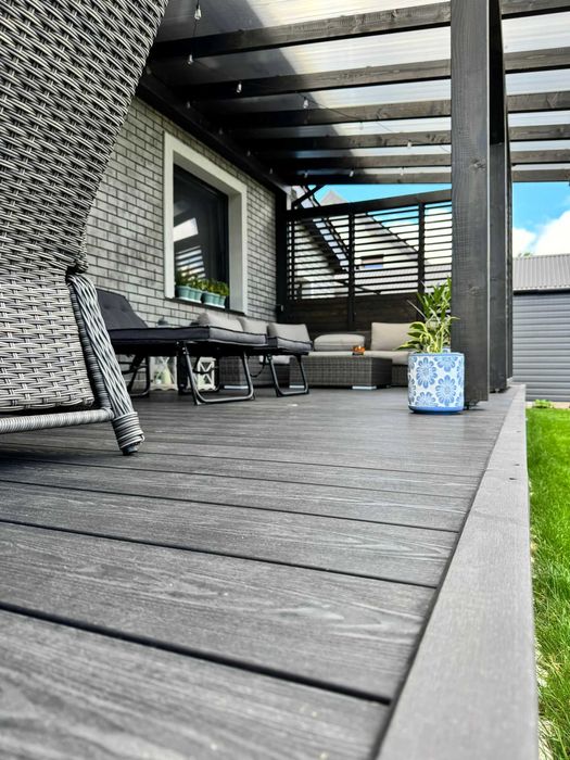 Zadaszenia tarasu z poliwęglanu,  tarasy z deski kompozytowej