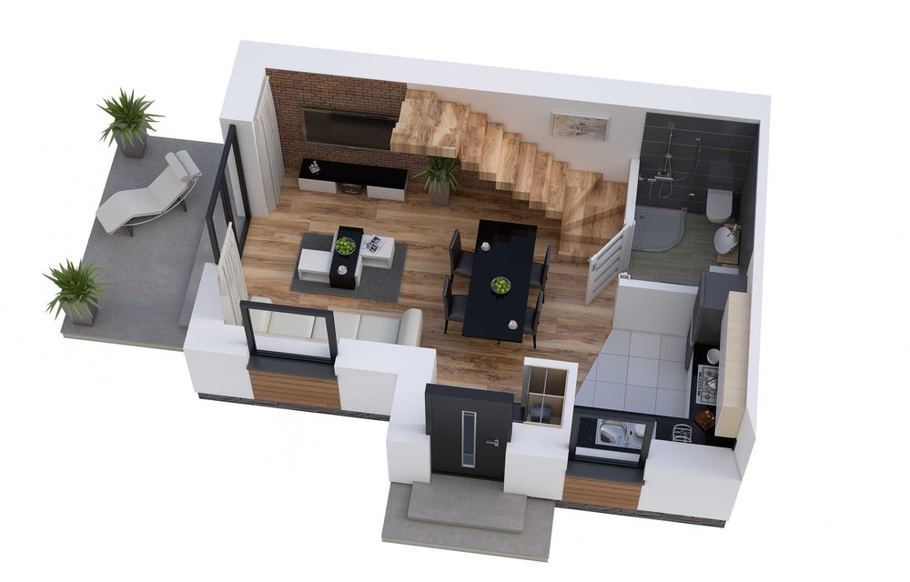 Nowy dom Wola Rzędzińska , pow. użytkowa 75 m2 , działka 220 m2