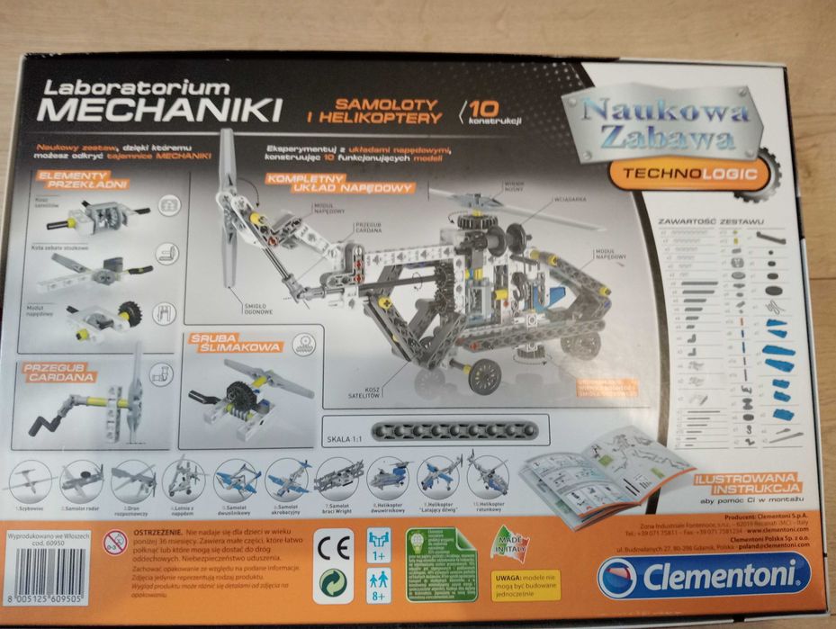 Naukowa zabawa Laboratorium Mechaniki Klocki Samoloty i Helikoptery