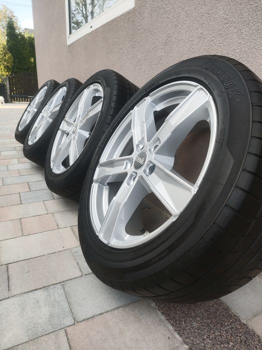 Alufelgi DBV 18 cali 5x108 z oponami stan bdb. Warto