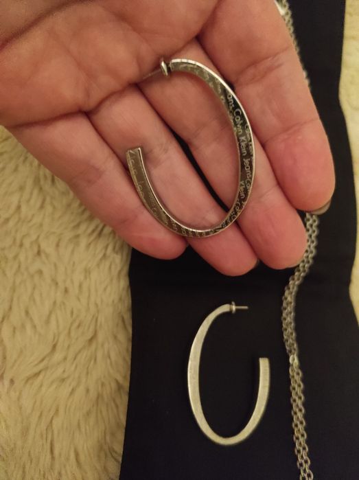 Brincos e colar calvin klein