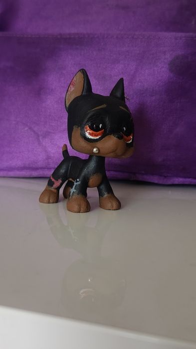 LPS custom oryginalny dog niemiecki G2 doberman na zamówien