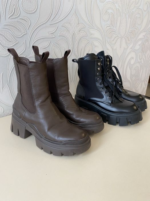 Черевики осінні челсі коричневі шкіряні кожаные ботинки осенние