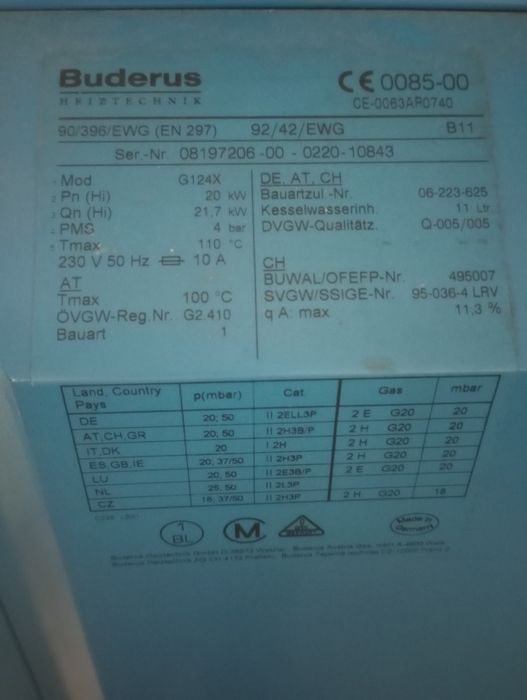 Piec gazowy buderus logano G124