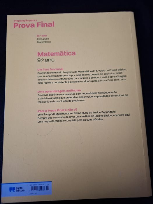 Prova final Exame - Matemática 9° ano