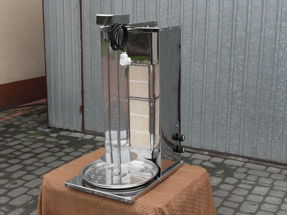 KEBAB GAZOWY 2-Palnikowy z silniczkiem NOWY 1 rok gwarancji