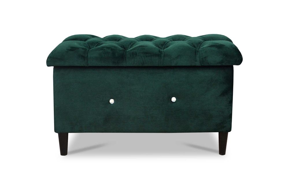 WYPRZEDAŻ Duża otwierana pufa kufer skrzynia pikowana Glamour 80 60x40