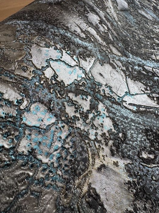 Tapeta włoska Decori & Decori Carrara 84622 zielona srebrna złota