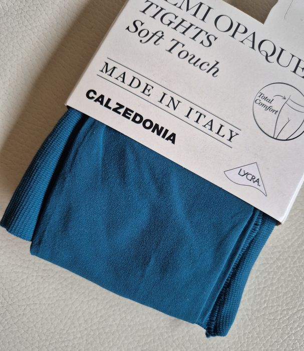 Rajstopy Calzedonia S 30 den microfibra verde pavone soft comfort