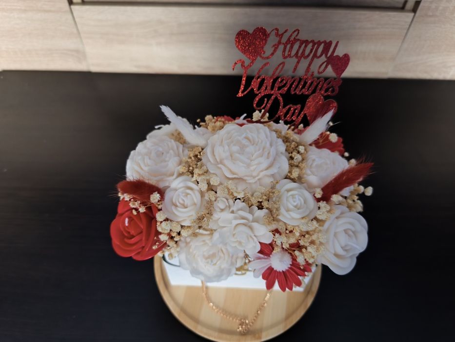Flower box ze świeczek sojowych