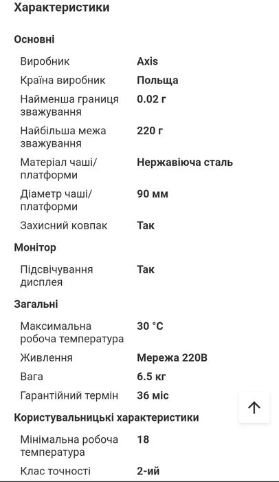Весы аналитические электронные Axis ANG 220