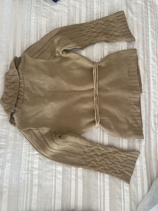 Casaco malha grossa camel Morgan