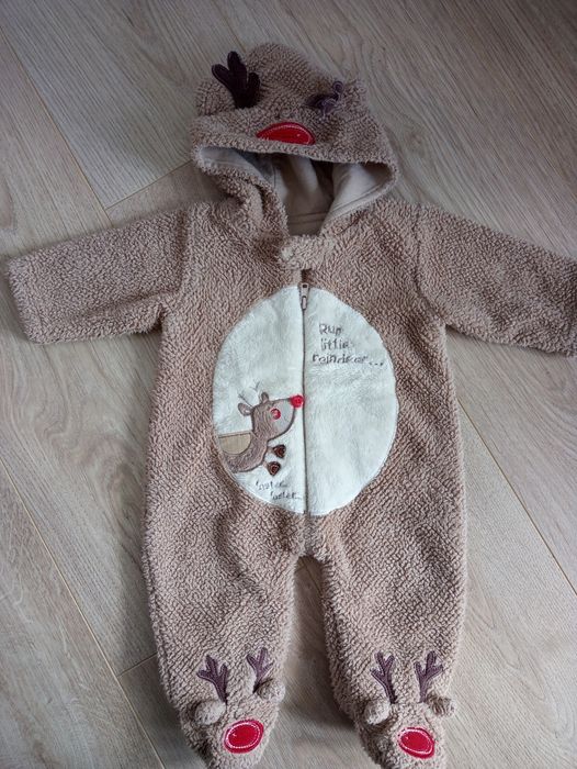 Piżama świąteczna kombinezon Bożenarodzenie renifer roz 62
