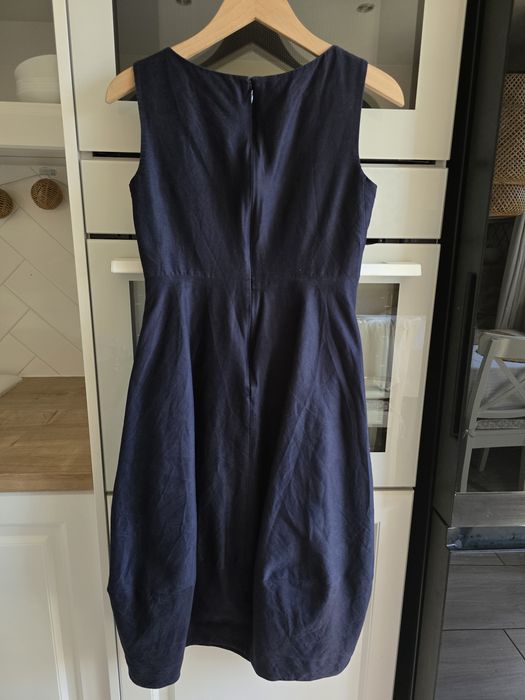 Sukienka COS z jedwabiem r.36 elegancka klasyczna bawełna