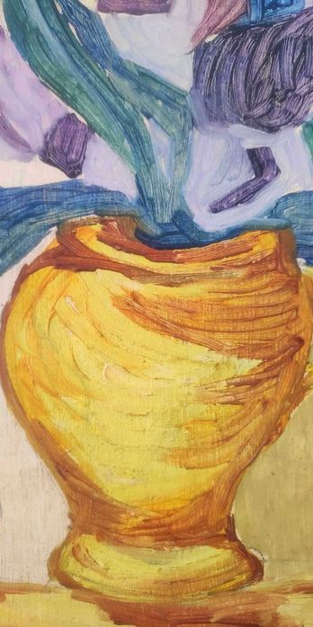Vaso com arranjo de flores - pintura a óleo antiga - Quadro - Van Gogh