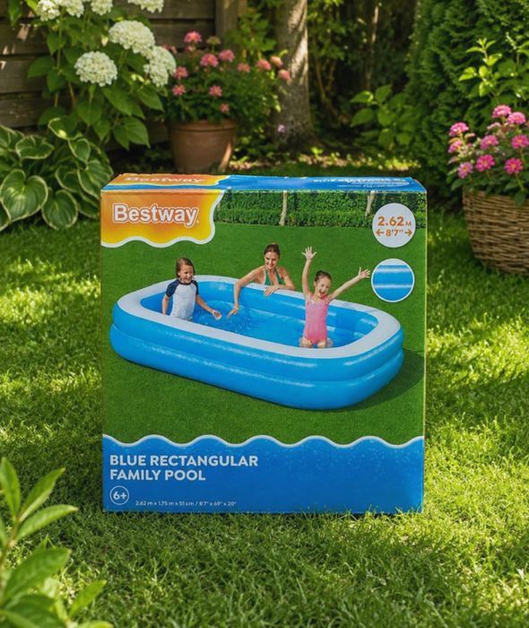 Basen ogrodowy Bestway – prostokątny 262 × 175 × 51 cm