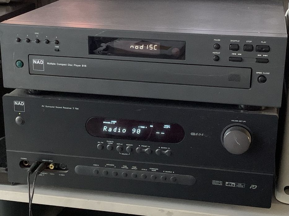 Potężny amplituner NAD t 754 + NAD 515  zamienie na gramofon