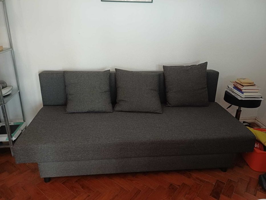 Sofá-cama IKEA ÄLVDALEN de 3 lugares – Cinzento-escuro