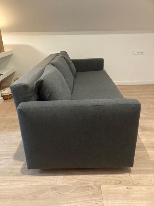 Sofá-cama IKEA FRIHETEN – 3 lugares – Skiftebo cinzento escuro