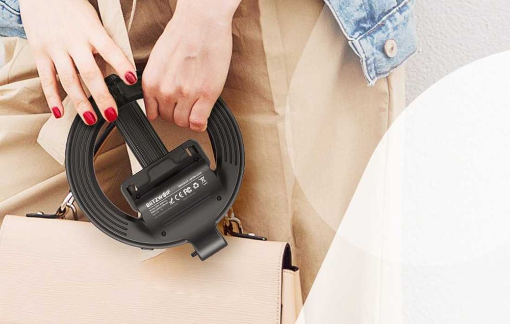 BlitzWolf Selfie Stick Pro 3 em 1 com Anel LED BW-BS8-PRO (NOVO)