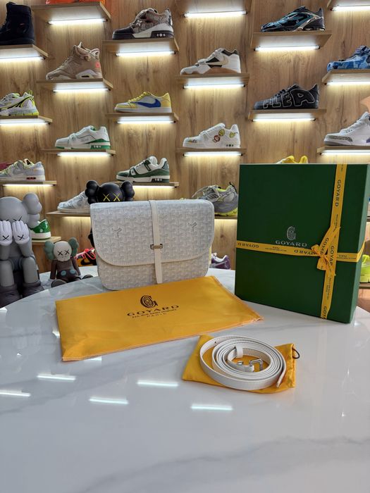 Сумка Через Плече Goyard Belvedere MM Monogram White
