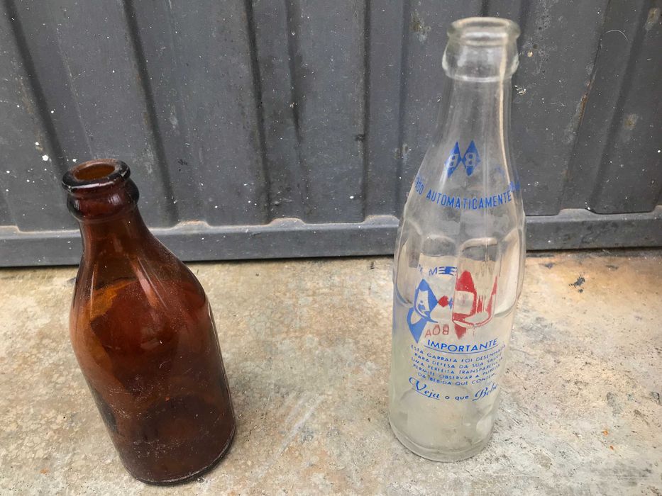 Garrafa antiga de Cerveja Cristal e Gasosa Bem Boa