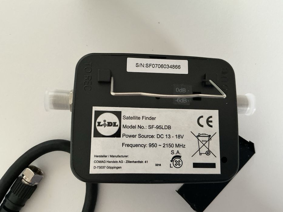 Miernik sygnału satelitarnego sat finder sf-95 ldb do anteny tv