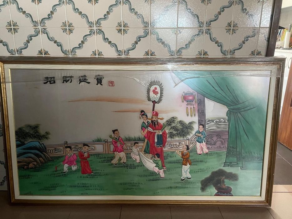 Quadro antigo com paisagem