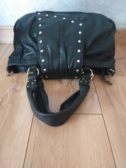 MAXMARA oryginalna skóra naturalna torebka shopper worek kuferek dżety