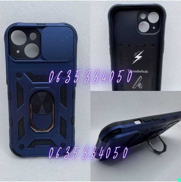 Противоударный чехол для iPhone 13 14 15 Plus Pro Max кольцо магнит