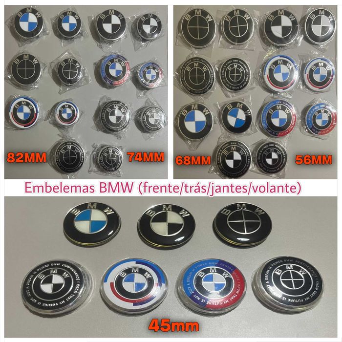 Símbolos/Emblemas BMW (frente/trás/volante/jantes)