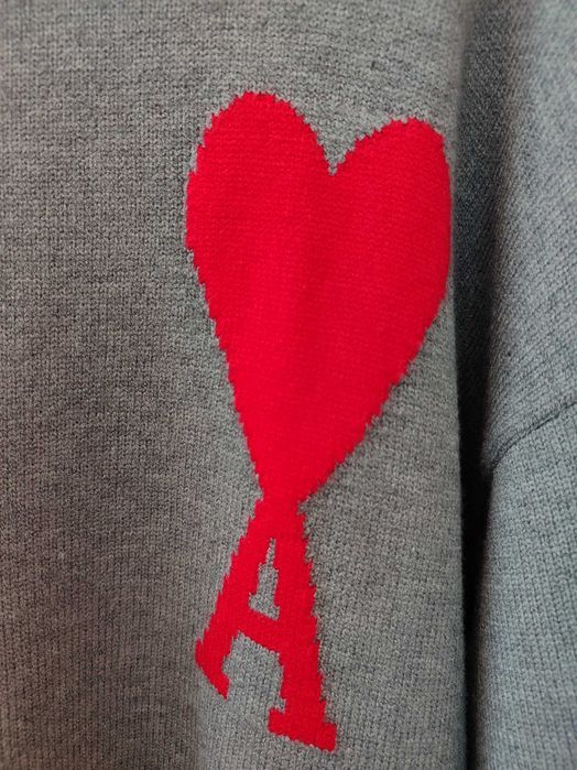 Джемпер AMI PARIS Ami De Coeur Jumper Grey