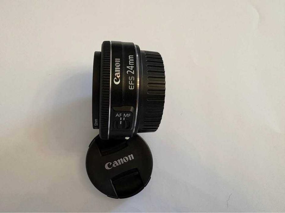 Canon EF-S 24mm f/2.8 STM (pancake) | Excelente estado, com filtro UV