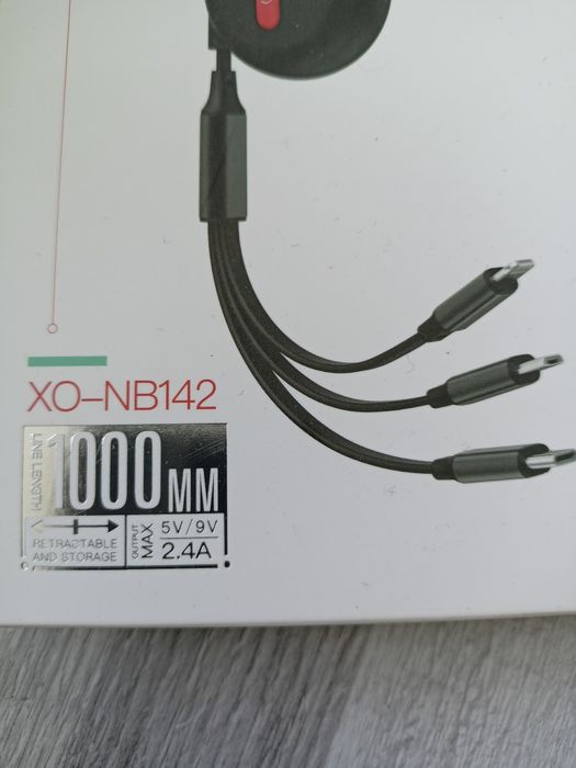 Kabel USB 3 w 1 zestaw kabli xo-nb142
