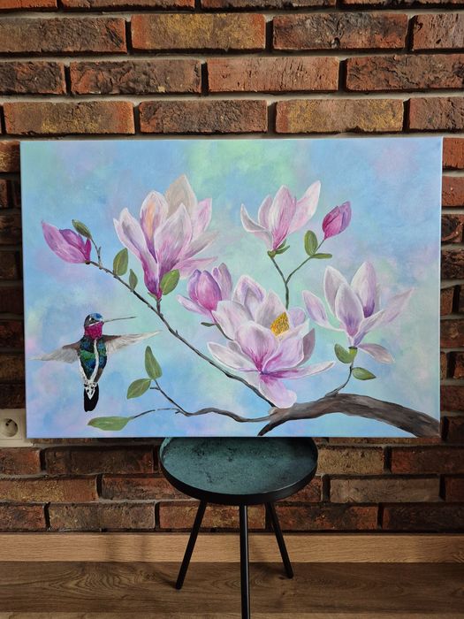 Obraz Magnolie, 50x70, farby akrylowe
