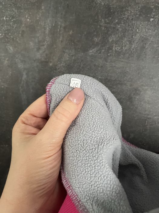 Шапка-шолом та Шарф зимові з натуральними помпонами, рожева, 46 см