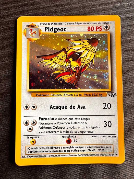 Pidgeot Holo 8/64 - Jungle Set (Português) - Estado Impecável (NM)