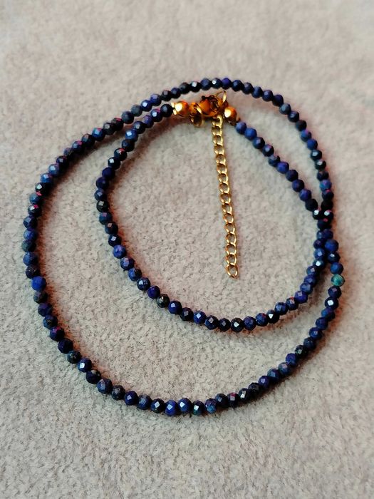 Lapis lazuli naszyjnik kamienie naturalne