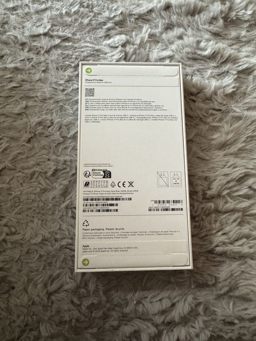 iPhone 17 Pro Max 256gb azul SELADO