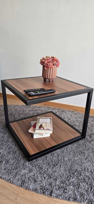 Mesa de centro medeira cor nogueira