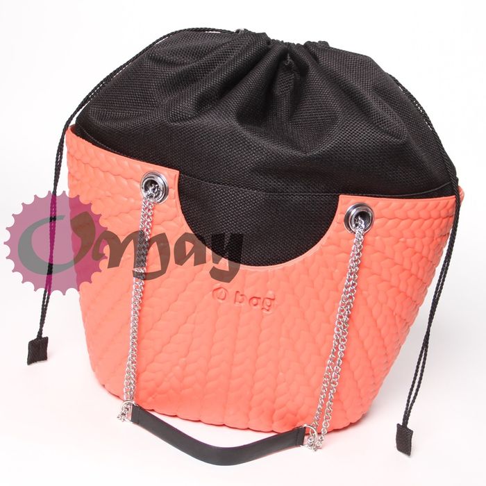 Czarny wkład organizer do Obag Sand Struktura Plecionka komin VIP OMAY