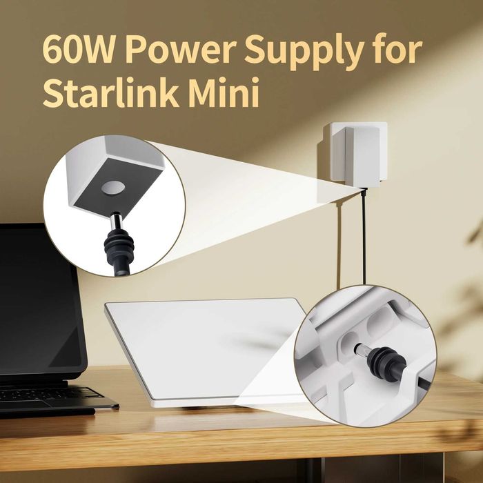 Starlink Mini блок питания 30В 2А 60Вт живлення Старлінк Міні кабель