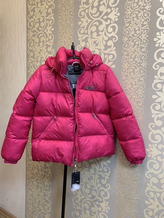 Пуховик Укорочений Пума. Малиновый Puma Женский Деми, Зима XS-XXL